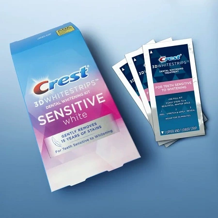 Crest 3D Teeth Whitening Strips Sensitive White